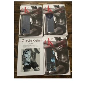 Calvin Klein CK One + Pro Microfiber Low Rise Trunk Lot of 4 Men's Underwear XL